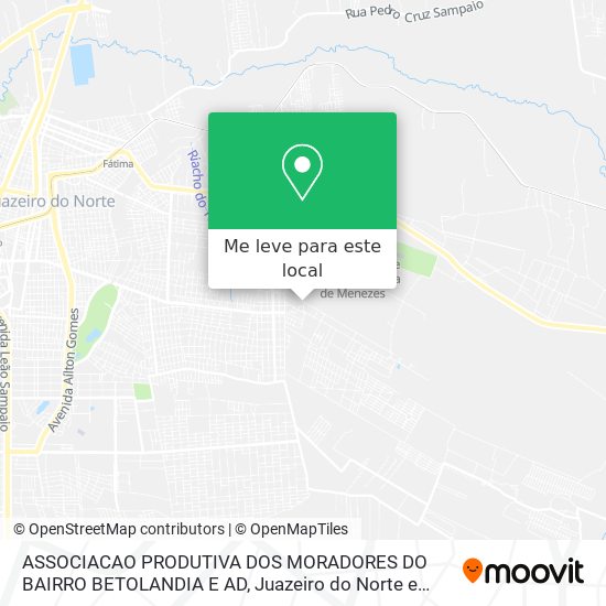 ASSOCIACAO PRODUTIVA DOS MORADORES DO BAIRRO BETOLANDIA E AD mapa