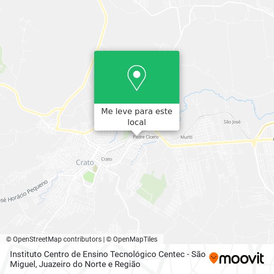 Instituto Centro de Ensino Tecnológico Centec - São Miguel mapa
