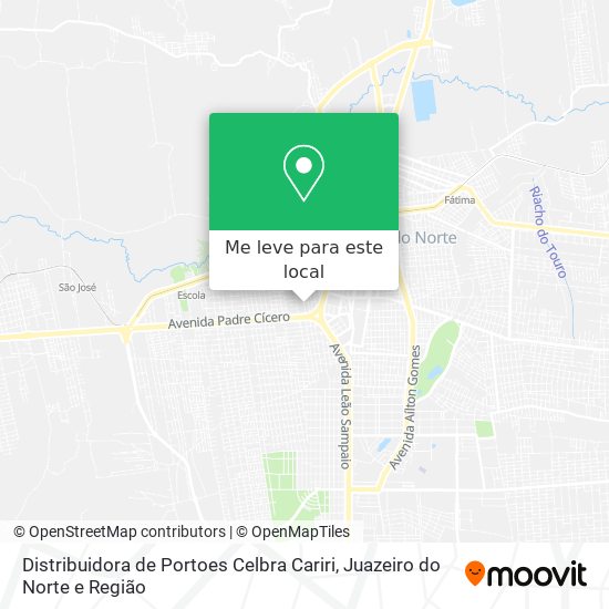 Distribuidora de Portoes Celbra Cariri mapa