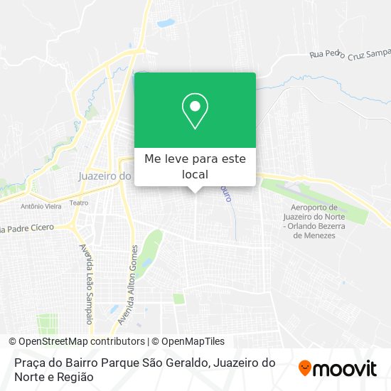 Praça do Bairro Parque São Geraldo mapa