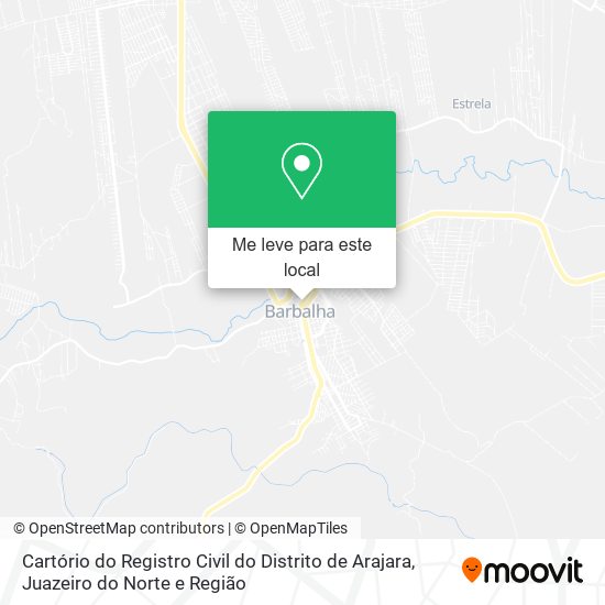 Cartório do Registro Civil do Distrito de Arajara mapa