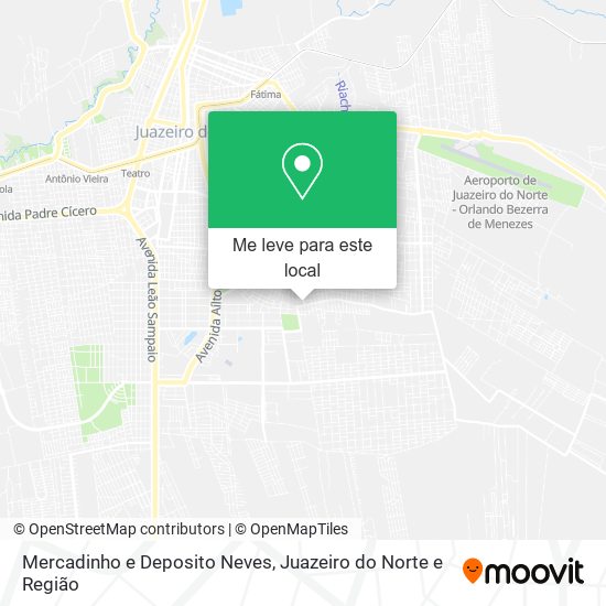 Mercadinho e Deposito Neves mapa