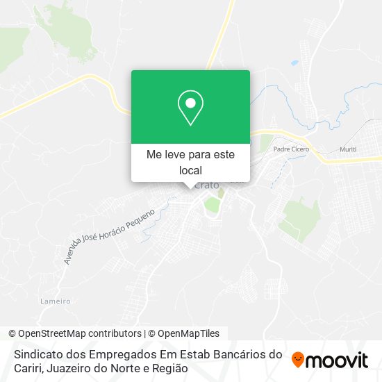 Sindicato dos Empregados Em Estab Bancários do Cariri mapa