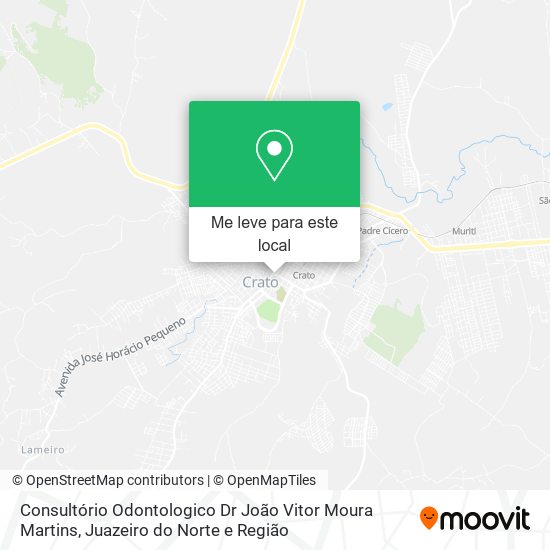 Consultório Odontologico Dr João Vitor Moura Martins mapa