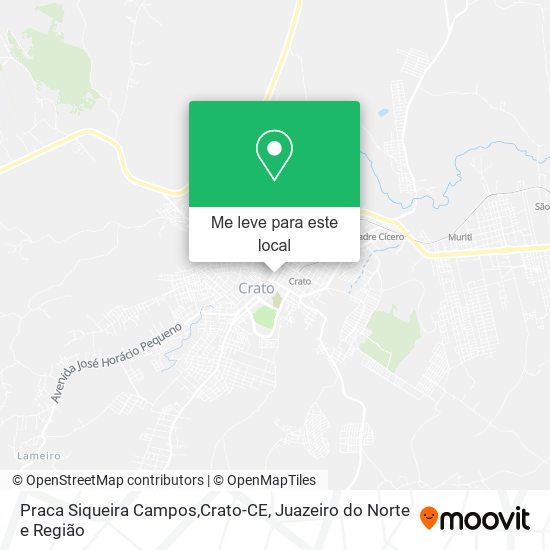 Praca Siqueira Campos,Crato-CE mapa