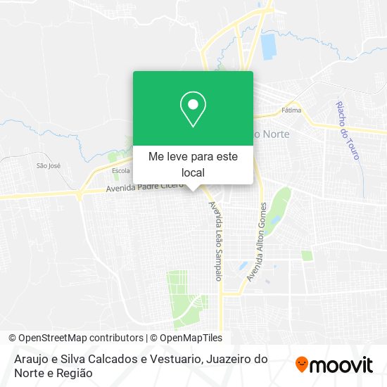 Araujo e Silva Calcados e Vestuario mapa