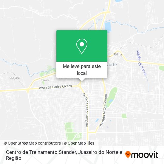 Centro de Treinamento Stander mapa