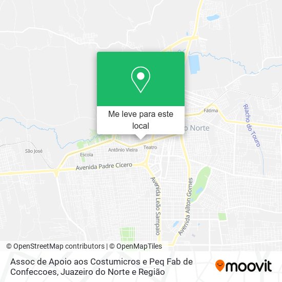 Assoc de Apoio aos Costumicros e Peq Fab de Confeccoes mapa