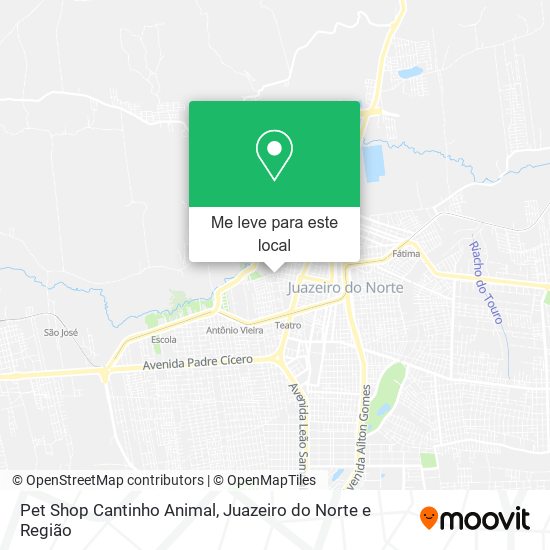 Pet Shop Cantinho Animal mapa