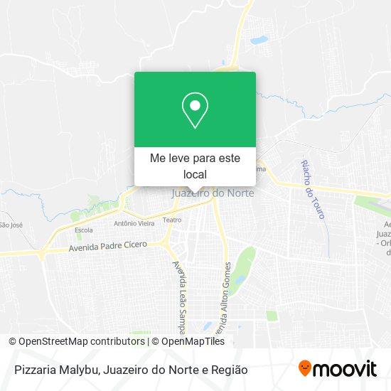 Pizzaria Malybu mapa