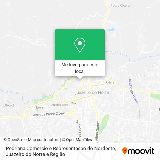 Pedriana Comercio e Representacao do Nordeste mapa