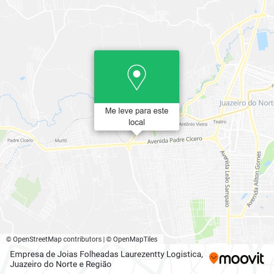 Empresa de Joias Folheadas Laurezentty Logistica mapa