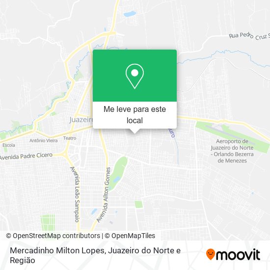 Mercadinho Milton Lopes mapa