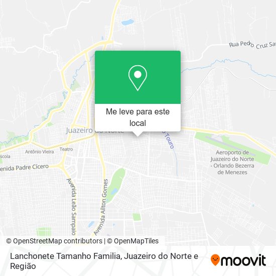 Lanchonete Tamanho Familia mapa