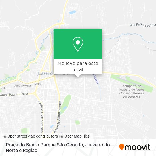 Praça do Bairro Parque São Geraldo mapa