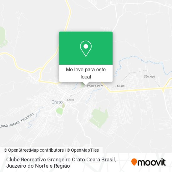 Clube Recreativo Grangeiro Crato Ceará Brasil mapa