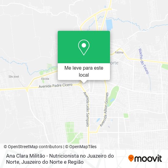 Ana Clara Militão - Nutricionista no Juazeiro do Norte mapa