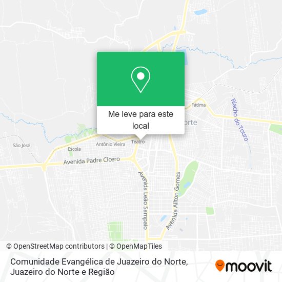 Comunidade Evangélica de Juazeiro do Norte mapa