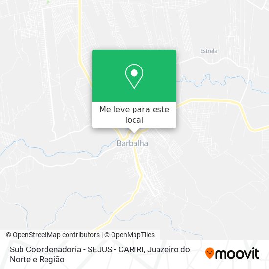 Sub Coordenadoria - SEJUS - CARIRI mapa