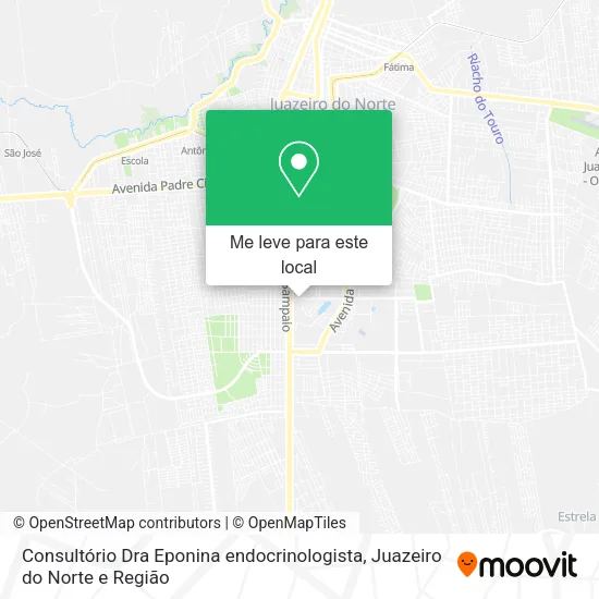 Consultório Dra Eponina endocrinologista mapa