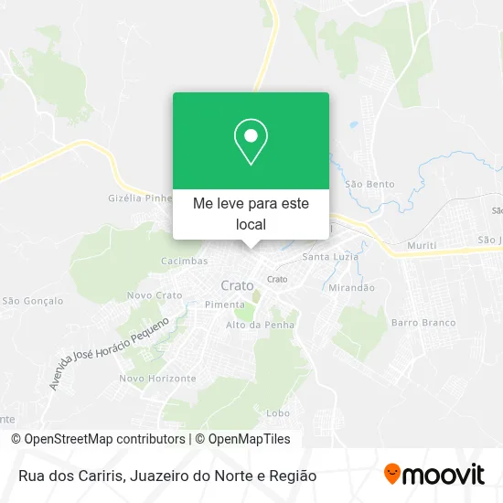 Rua dos Cariris mapa