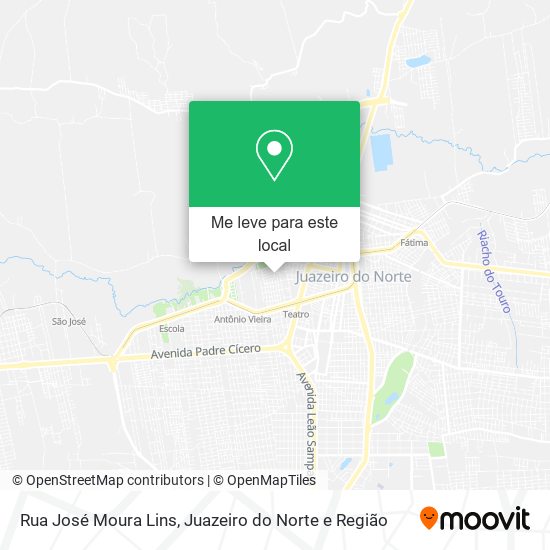 Rua José Moura Lins mapa