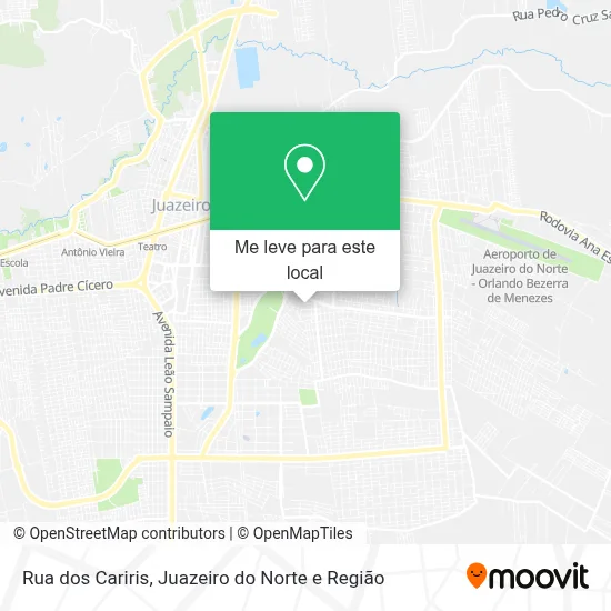 Rua dos Cariris mapa
