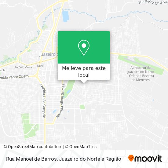 Rua Manoel de Barros mapa