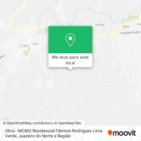 Obra - MCMV, Residencial Filemon Rodrigues Lima Verde mapa