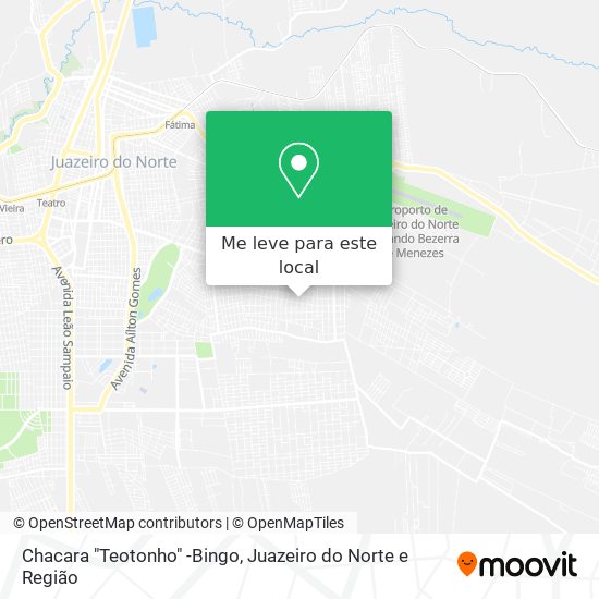 Chacara "Teotonho" -Bingo mapa