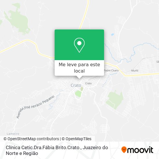 Clínica Cetic.Dra.Fábia Brito.Crato. mapa