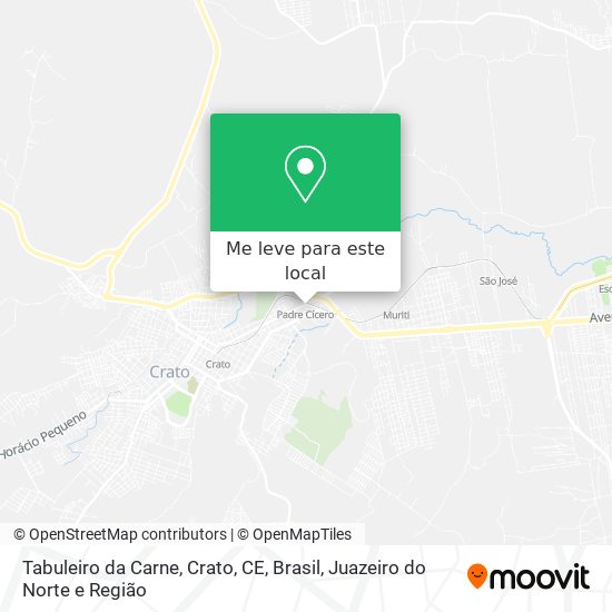 Tabuleiro da Carne, Crato, CE, Brasil mapa