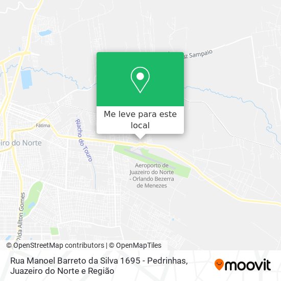 Rua Manoel Barreto da Silva 1695 - Pedrinhas mapa