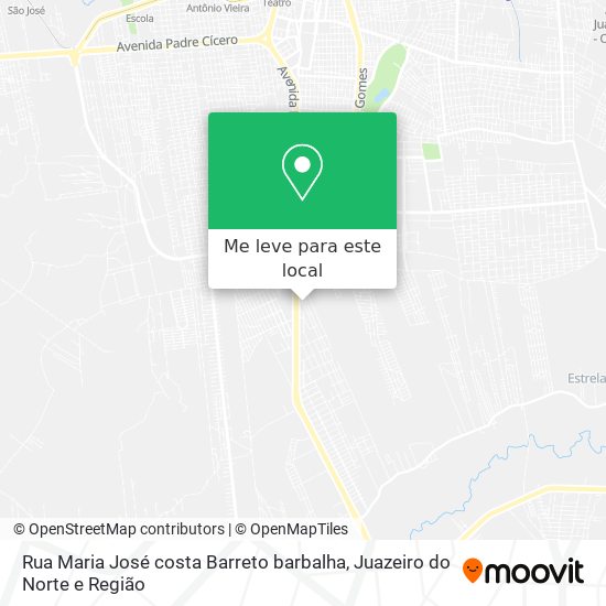 Rua Maria José costa Barreto barbalha mapa