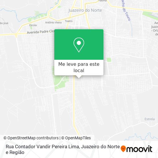Rua Contador Vandir Pereira Lima mapa