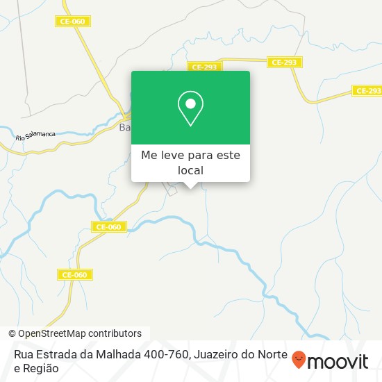 Rua Estrada da Malhada 400-760 mapa