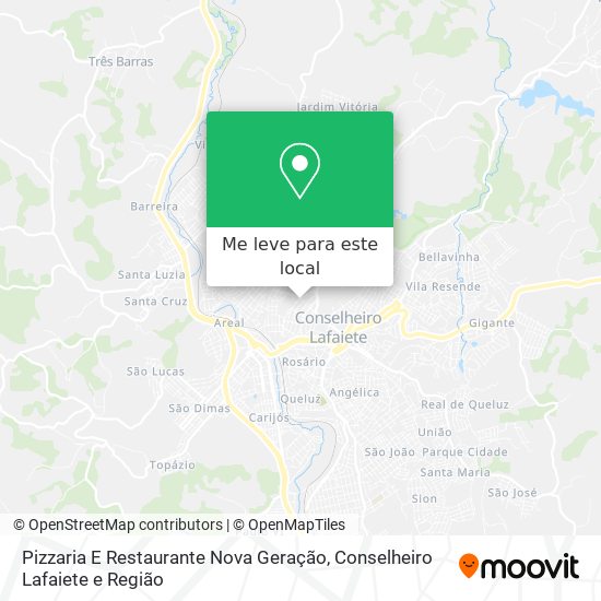 Pizzaria E Restaurante Nova Geração mapa