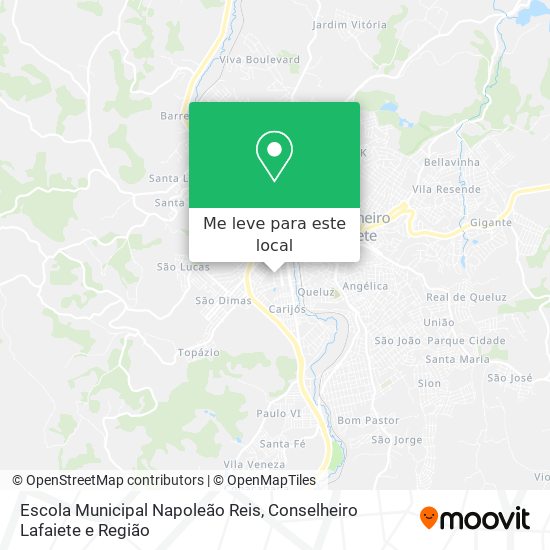 Escola Municipal Napoleão Reis mapa