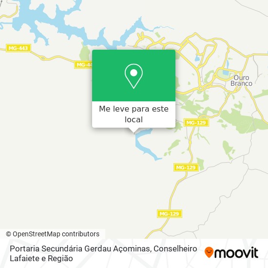 Portaria Secundária Gerdau Açominas mapa