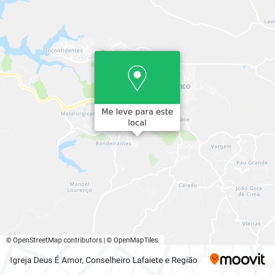 Igreja Deus É Amor mapa