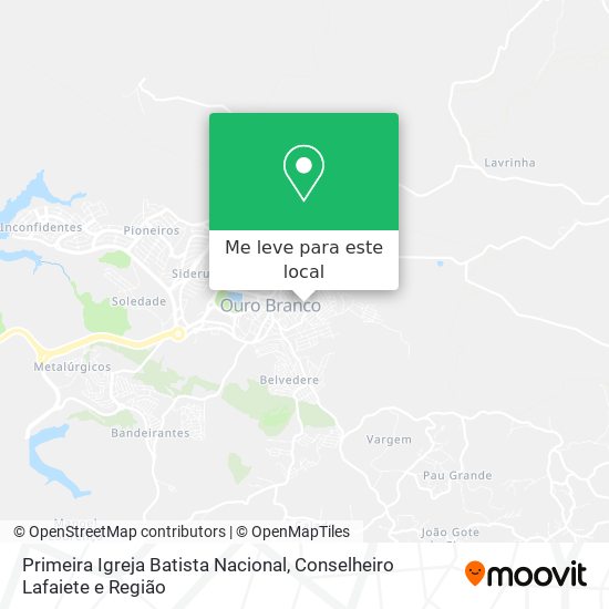 Primeira Igreja Batista Nacional mapa