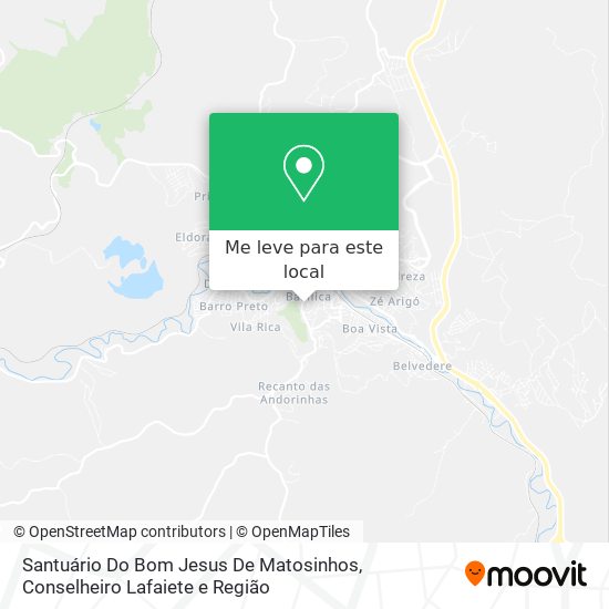 Santuário Do Bom Jesus De Matosinhos mapa