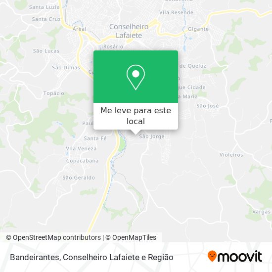 Bandeirantes mapa
