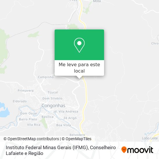 Instituto Federal Minas Gerais (IFMG) mapa