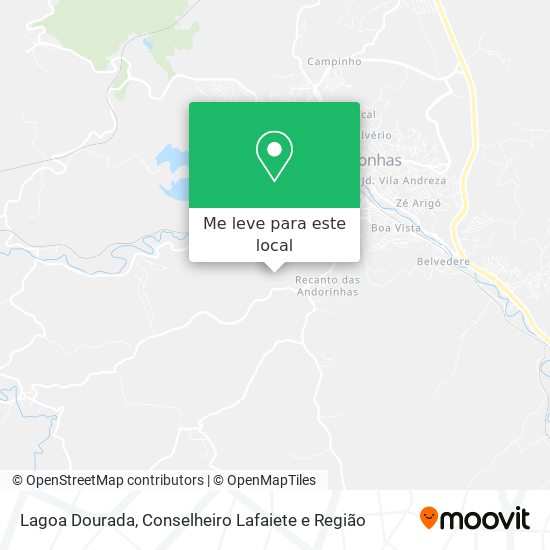 Lagoa Dourada mapa