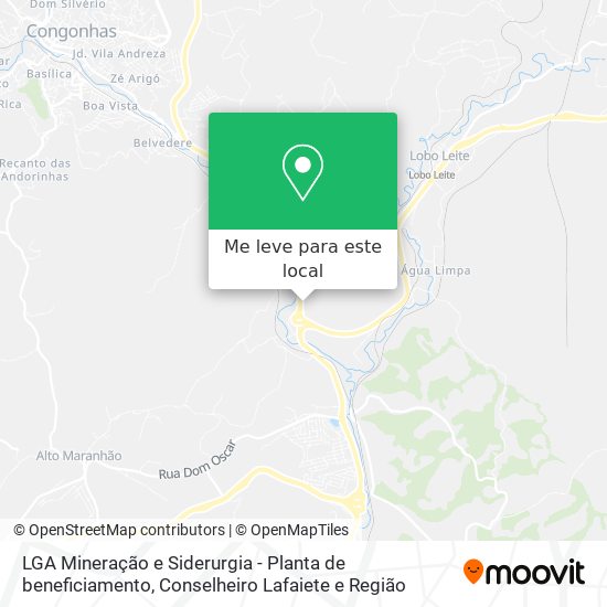 LGA Mineração e Siderurgia - Planta de beneficiamento mapa