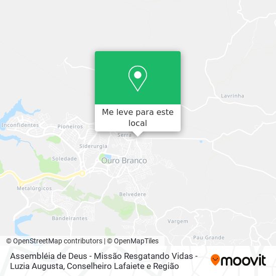 Assembléia de Deus - Missão Resgatando Vidas - Luzia Augusta mapa