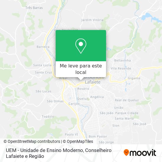 UEM - Unidade de Ensino Moderno mapa