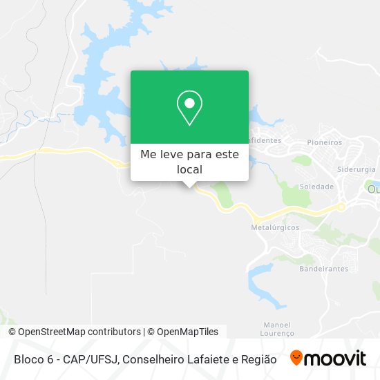 Bloco 6 - CAP/UFSJ mapa