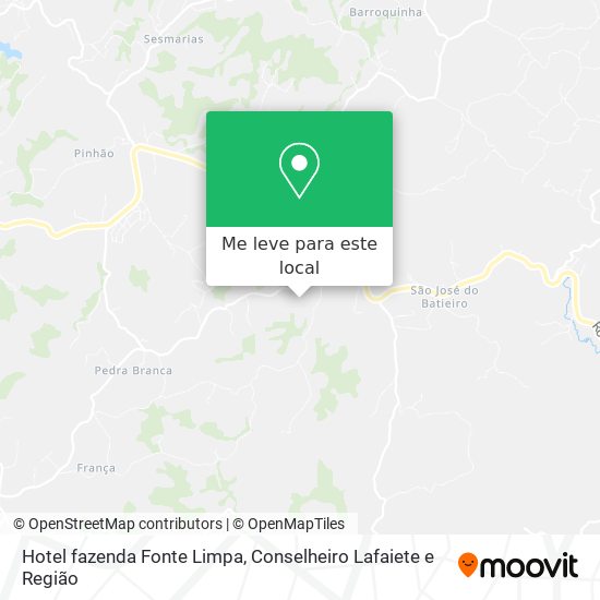 Hotel fazenda Fonte Limpa mapa